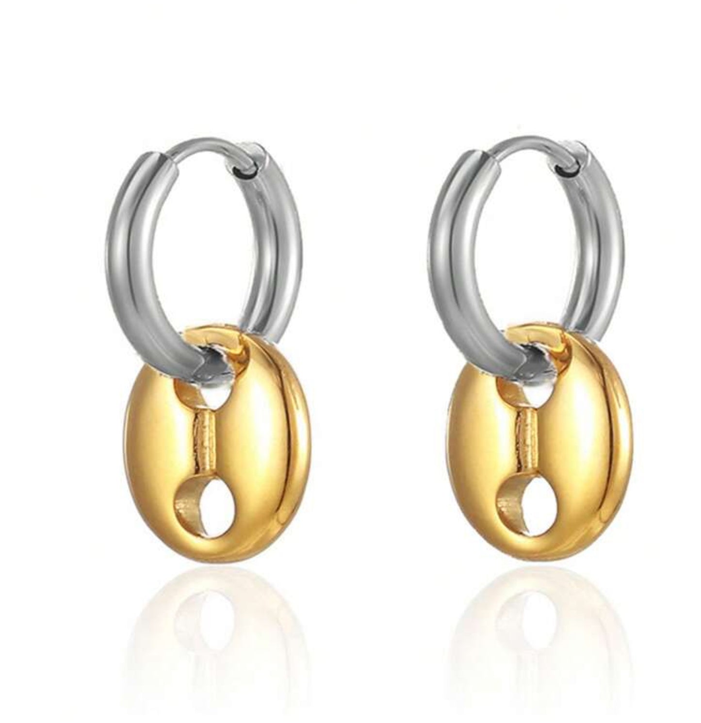 Zarcillos silver & gold