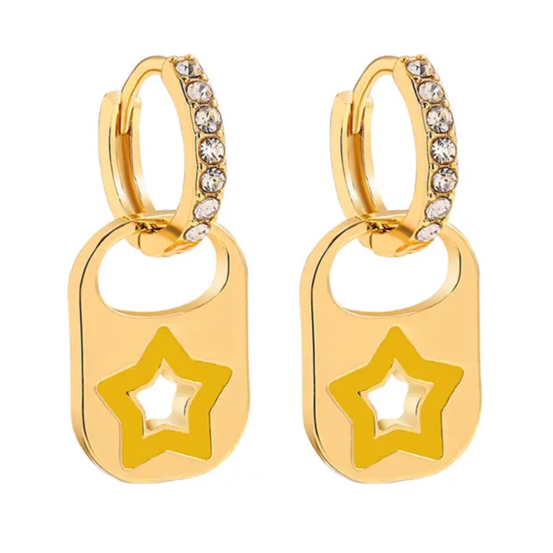 Zarcillos gold colores